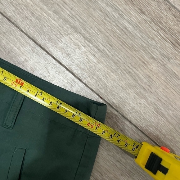 Theory Button Fly Women's Green High Rise Capri Pants Trousers Cotton Size 4 - Picture 8 of 13